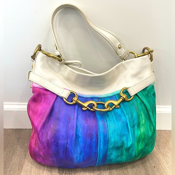 COACH✨🎨 Ergo One of a Kind Ombré Dyed Pleated Leather Bag - Picture 1 of 16